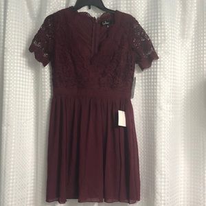 Burgundy Lace Dress